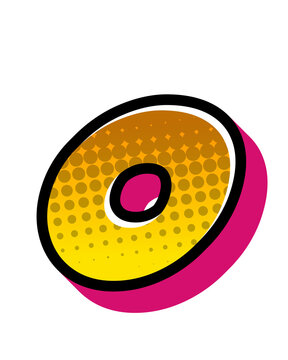 Comic Halftone Alphabet Letter and Number
