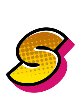 Comic Halftone Alphabet Letter and Number