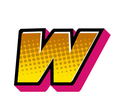 Comic Halftone Alphabet Letter and Number