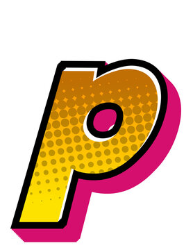 Comic Halftone Alphabet Letter and Number
