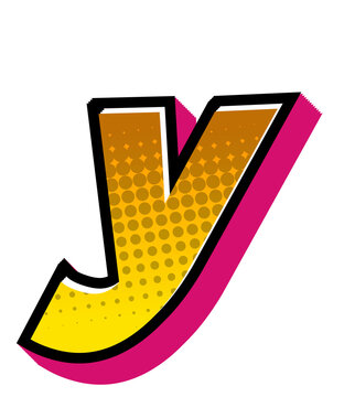 Comic Halftone Alphabet Letter and Number