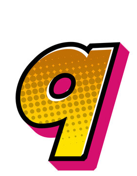 Comic Halftone Alphabet Letter and Number