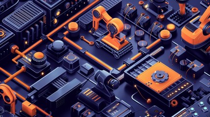 Poster - Automated Robotics Assembly Line in an Industrial Setting