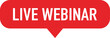 Live Webinar Button label, online Webinar