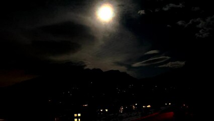 Wall Mural - colorado night timelapse in rocky mountains, estes park colorado night life