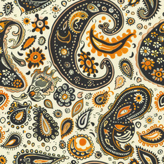 Poster - Paisley Seamless Patterns
