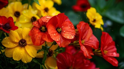 Poster - Many flowers of various colors in view