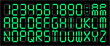 © Studio Trinity - デジタル時計の英数字フォント緑セット