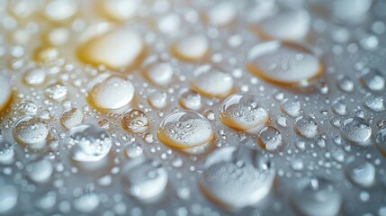 Aufkleber - Water droplets isolated on a white background.