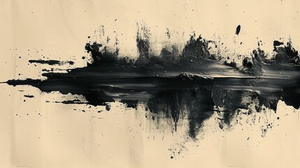 Leinwandbilder - A dirty isolated background with a messy banner. Paint roller distress overlay texture. Grunge design element in EPS10.