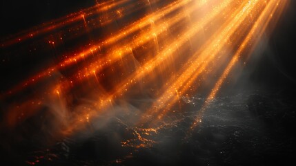 Aufkleber - Isolated sun rays over a black background (screen blending mode layer).