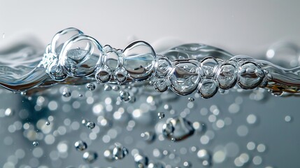 Poster - Gas power in carbonate refreshing on white background with small air water bubbles.