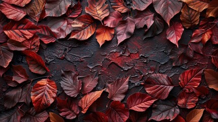 Poster - Autumn leaf background. Generative AI