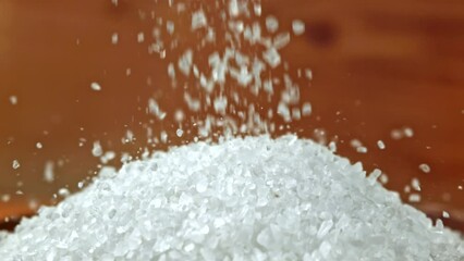 Poster - Super slow motion salt. High quality FullHD footage