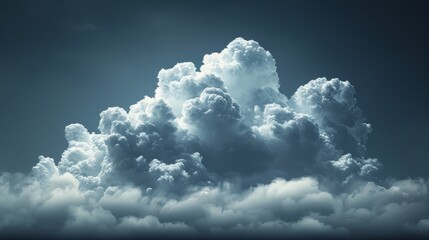 Poster - For decoration and covering of a template with a realistic isolated cloud sky. Concept of storm and cloudscape.