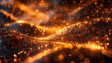 Leinwandbilder - The dust sparkles and golden stars shine with special light. Modern sparkles on a transparent background. Christmas light effect. Sparkling magical dust particles...
