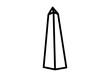 Icono negro de monumento de un monolito egipcio.