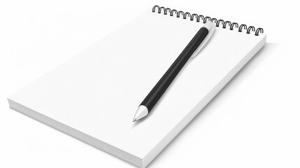 Poster - Blank realistic spiral notepad notebook isolated on white