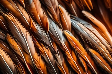 Wall Mural - close up of feather 