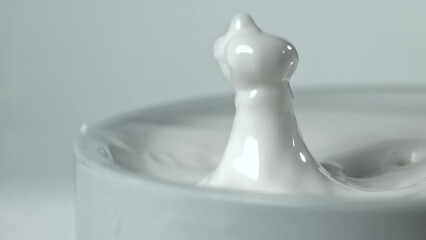 Sticker - Super slow motion fresh milk. High quality FullHD footage