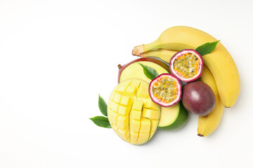 Wall Mural - Concept of delicious and fresh exotic fruits