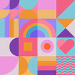 geometric pop art seamless pattern