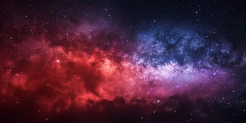 Wall Mural - background with space, clouds streak across the red milky way, galaxy with stars on night starry sky