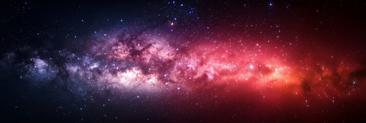 Wall Mural - background with space, clouds streak across the red milky way, galaxy with stars on night starry sky