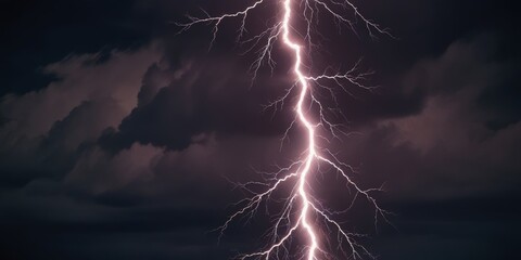 Wall Mural - lightning on clouds