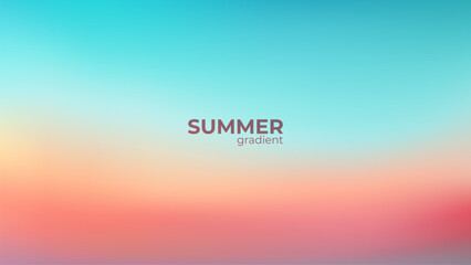Aufkleber - Summertime colors. Blurred background with soft color gradients for Summer season creative graphic design. Vector illustration.