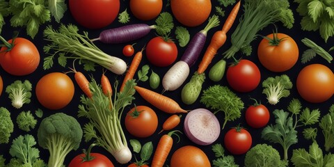 Vegetables pattern background