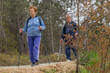 © carballo - senior couple hiking outdoors in nature