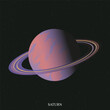 Saturn poster. Vector illustration.