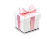 a gift box with ribbon on trasnparent background