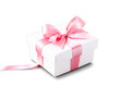 a gift box with ribbon on trasnparent background