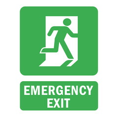 Wall Mural - emergency exit sign element design.