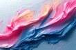 Vibrant abstract background of a blend of pink, blue, and orange colors, AI-generated.