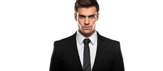 Aufkleber - Man in Formal Attire Posing for Photo