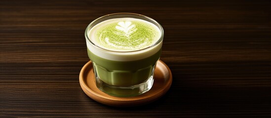 Aufkleber - Glass green tea leaf pattern