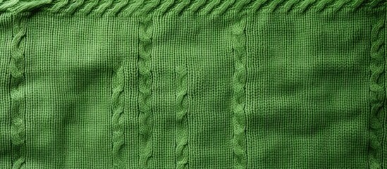 Poster - Green knitted blanket close up