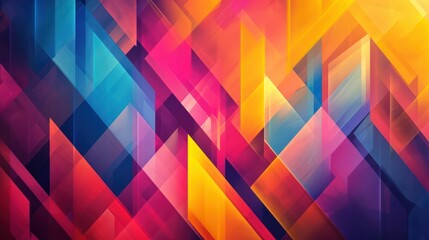 Wall Mural - abstract 2d geometric colorful
