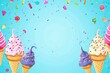 Whimsical Birthday Delights: Cartoon Ice Creams Galore