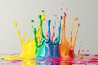 Chromatic Chaos: Multicolored Paint Blots