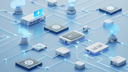 Poster - internet networking or social network concept
