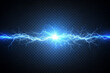 Vibrant dynamic lightning cosmic energy surge with powerful charge on transparent background, 3d illustrations png