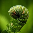 Close-up ofa young fern shoot