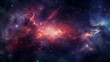 Ethereal Red Nebula and Starfield High-Resolution Wallpaper