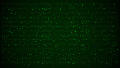 Fototapete - Abstract Binary Software Programming Code Background. Random Parts of Program Source Code. Binary Digits Matrix. Digital Data Cyber Security Technology Concept. Wide Vector Illustration.