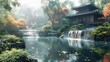Step into the tranquil Japanese garden Every element has been meticulously crafted to evoke a feeling of harmony and tranquility. It invites you to escape the chaos of the world.
