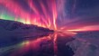 A stunning beauty of the Northern Lights dancing across the Arctic sky. Paint a picture of darkness with colorful ribbons.